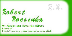 robert mocsinka business card